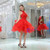 Red High Neck Tulle Knee Length Beading Homecoming Dress