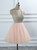 Halter Backless Crystal Beading Tulle Homecoming Dresses Sweet 16