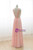 Cheap Pink Straps Chiffon Pleats Backless Bridesmaid Dress