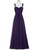 Cheap Purple Straps Chiffon Pleats Bridesmaid Dress