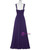 Cheap Purple Straps Chiffon Pleats Bridesmaid Dress