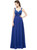Royal Blue Spaghetti Straps Chiffon Bridesmaid Dress
