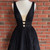 short v neck prom dress,semi formal dress