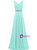 A-Line Chiffon V-neck Floor Length Bridesmaid Dress With Beading