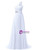 A-Line One Shoulder Chiffon Pleats Crystal Bridesmaid Dress