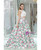 Floral Print White Lace Two Piece For Women Prom Dress