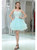 Blue Sweetheart Short Tulle With Crystal Lace Homecoming Dress