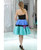 Blue Green Colors Halter Short Satin Homecoming Dress