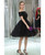 Little Black Short Lace Tulle Satin Off The Shoulder Homecoming Dress