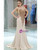 Champagne Sparkly Beading Mermaid With Sweep Train Prom Dress