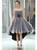 Strapless High Low Tulle Black And White Color Prom Dress