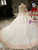 White Tulle Ball Gown Long Sleeve Backless Haute Couture Wedding Dresses