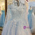 Blue Tulle Off The Shoulder Appliques Beading Wedding Dress