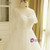 Plus Size A-Line V-neck White Tulle Short Sleeve Wedding Dress