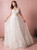 Plus Size A-Line V-neck White Tulle Train Wedding Dress