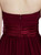 A-Line Burgundy Sweetheart Chiffon Bridesmaid Dress Pleats