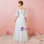 Plus Size White Chiffon Off The Shoulder Floor Length  Wedding Dress