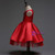 In Stock:Ship in 48 hours Quick Deilvery Red Satin Flower Girl Dress