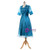 Organza Three Quarters Sleeves Tea Length Mother of the Bride Dress with Jacket