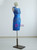Blue Satin Appliques Lace Beading Knee-Length Mother of the Bride Dresses