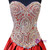 Sweetheart Gold Lace Appliques Ball Gowns Red Prom Dress