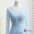 Light Blue Short Prom Dress Lace With Beaded Mother Of The Bride Dress