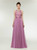 A-Line Pink Chiffon Lace Beading Floor Length Prom Dress