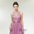 A-Line Pink Chiffon Lace Beading Floor Length Prom Dress