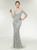 Mermaid Silver Tulle Sequins Long Sleeve Bling Bling Prom Dress