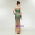 Luxurious Mermaid Champagne Tulle Green Beading Prom Dress