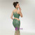 Luxurious Mermaid Champagne Tulle Green Beading Prom Dress