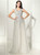 Graceful Gray V-neck Tulle Sequins Bling Bling Appliques Prom Dress