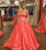 A-Line Two Piece Halter Satin Prom Dress With Pocket