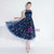 In Stock:Ship in 48 hours Blue Tulle Sequins Tea length Prom Dress