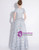 In Stock:Ship in 48 hours Ready To Ship Silver Gray Cap Sleeve Prom Dress