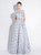 In Stock:Ship in 48 hours Ready To Ship Silver Gray Cap Sleeve Prom Dress