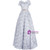 In Stock:Ship in 48 hours Ready To Ship Silver Gray Cap Sleeve Prom Dress