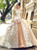 Ball Gown Champagne Strapless Appliques Wedding Dress