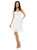 White Chiffon Sweetheart Knee Length Homecoming Dress