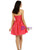 Red Satin Pleats Crystal Sweetheart Neck Homecoming Dress