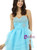 Blue Sweetheart Neck Chiffon Beading Homecoming Dress