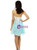 White Lace Appliques Blue Tulle Sweetheart Short Homecoming Dress