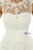 White Tea Length Tulle Appliques Backless Wedding Dress