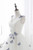 A-Line V-Neck Above-Knee Ivory Satin Organza Homecoming Dress