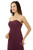 Burgundy Chiffon Lace Sweetheart High Waist Bridesmaid Dress