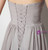 Gray Strapless Chiffon Pleats Sleeveless Prom Dress