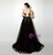 Black Lace Tulle Two Piece Sweetheart Hi Lo Prom Dress