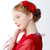 Children's Flower Girl Accessories Red Flowers 2 Piece Clip 
