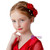 Children's Flower Girl Accessories Red Flowers 2 Piece Clip 