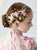Princess Pink Flower Gold Butterfly Tiara Hairpin Girls Accessories